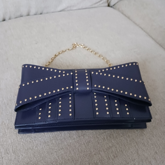 Zac Posen New York purple bow leather shoulders bag - Picture 6 of 12